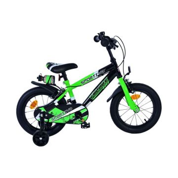 Volare Sportivo Kinderfiets Jongens 14 inch Groen Zwart Twee Handremmen 2025