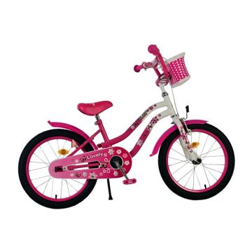 Volare Lovely Kinderfiets Meisjes 18 inch Roze Wit
