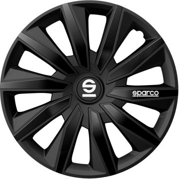 Sparco Wieldoppen Milano 15-inch Zwart Set van 4 stuks