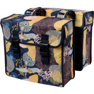 BASIL Dubbele fietstas Mara XL Reef 35 liter 14 x 36 x 44 cm nachtblauw