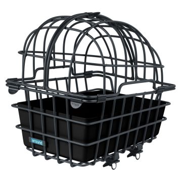 AROUND Dierenfietsmand Luna XL incl. Around fix system mat zwart