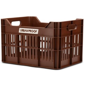 URBAN PROOF Gerecyclede fietskrat Click 30 Liter Donkerbruin