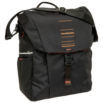New Looxs Enkele fietstas Vigo Single 20 liter Zwart/oranje