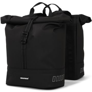 URBAN PROOF Gerecyclede dubbele fietstas Rolltop 38 liter 30 x 15 x 42 cm zwart