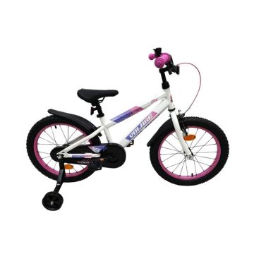 Volare Lily Kinderfiets Meisjes 18 inch Wit Roze Paars 2025