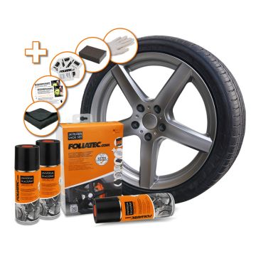 Foliatec Universal 2C Spray Paint Set gunmetal metallic glanzend 3x400ml