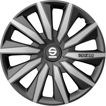Sparco Wieldoppen Milano 15-inch Grijs/Zilver Set van 4 stuks