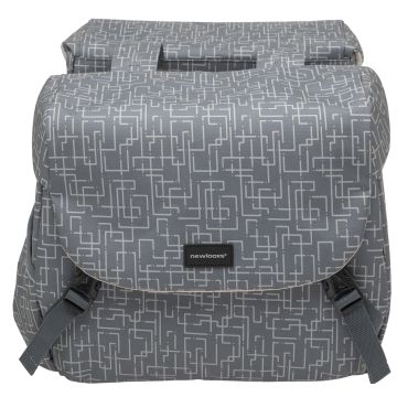 NEW LOOXS Dubbele fietstas Mondi Joy Double MIK 38 liter 37 x 16 x 32 cm ivy grijs