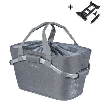 BASIL Fietsmand 2Day Carry All met MIK bevestiging 22 liter 20 x 38 x 17 cm grijs