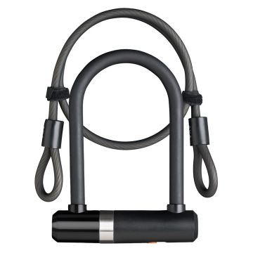 AXA Beugelslot Newton Mini + kabel 100/8 zwart