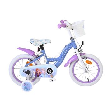 Disney Frozen 2 Kinderfiets Meisjes 14 inch Blauw/Paars Twee handremmen 2025