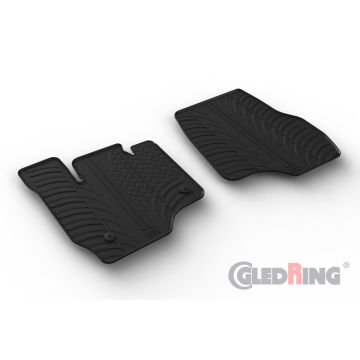 Gledring Rubbermatten voor Ford F-150 Super Crew (13&14th Gen.) 2015-2021 & 2021- (T profiel 2-delig + montageclips)
