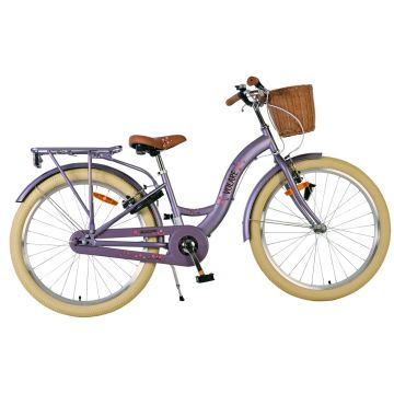 Volare Kinderfiets Blossom Meisjes 24 inch Paars Twee handremmen
