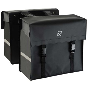 Willex dubbele fietstas bisonyl 40 liter Zwart