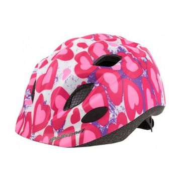 Polisport Fietshelm Glitter Hearts S 52-56 cm roze/wit