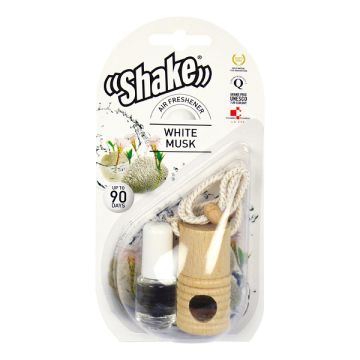 Shake luchtverfrisser + navulling white musk 2x 4,5 ml