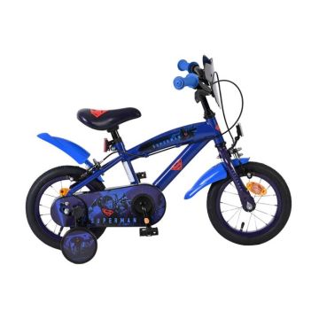 Superman Kinderfiets Jongens 12 inch Blauw Twee handremmen 2025