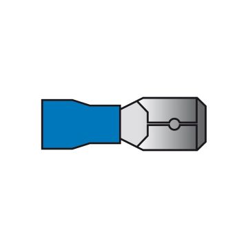 Carpoint Vlakstekker 740 Blauw 6.3x0.8mm Blister 10 Stuks