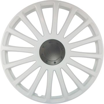 J-Tec 4-Delige Wieldoppenset Grand Prix 14-inch wit