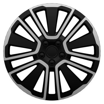 J-Tec 4-Delige Wieldoppenset Scuba 16-inch zilver/zwart