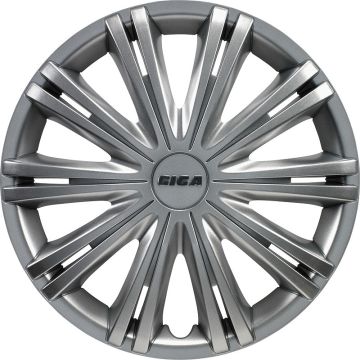 AutoStyle 4-Delige Wieldoppenset Giga 16-inch zilver