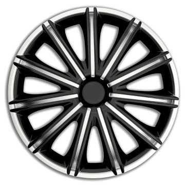 AutoStyle 4-Delige Wieldoppenset Nero 16-inch zilver/zwart