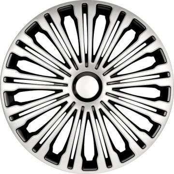 AutoStyle 4-Delige Wieldoppenset Volante 16-inch zilver/zwart
