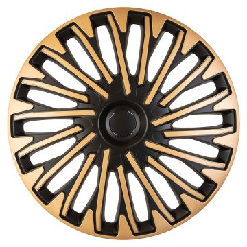 AutoStyle 4-Delige Wieldoppenset Soho 16-inch zwart/goud