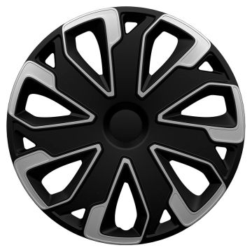AutoStyle 4-Delige Wieldoppenset Ultimo 16-inch zilver/zwart