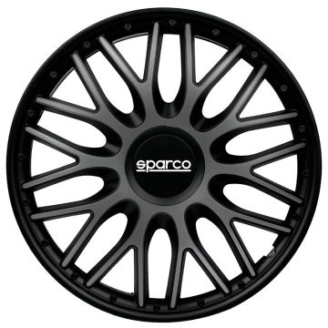 Sparco 4-Delige Wieldoppenset Roma 16-inch grijs/zwart