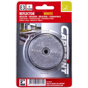 Carpoint Reflector Rond Wit