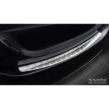 Avisa RVS Achterbumperprotector passend voor Mercedes C-Klasse W205 Sedan 2014-2019 & 2019-2021 'Ribs'