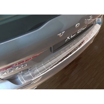 Avisa Chroom RVS Achterbumperprotector passend voor Volvo XC60 II 2017- incl. R-Design 'Ribs'