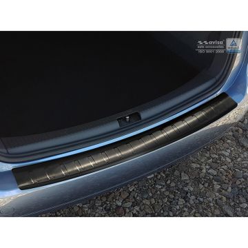 Avisa Zwart RVS Achterbumperprotector passend voor Volkswagen Touran II 2010-2015 'Ribs'