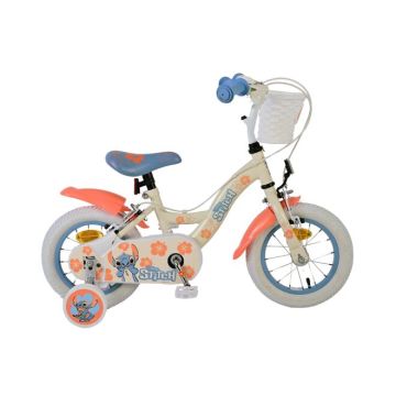 Disney Stitch Kinderfiets Meisjes 12 inch Twee handremmen Koraal Blauw 2025