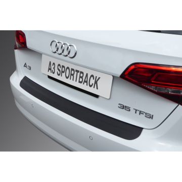 ABS Achterbumper beschermlijst passend voor Audi A3 (8V) Sportback Facelift 05/2016-04/2020 incl. S-Line/S3/RS3 Zwart