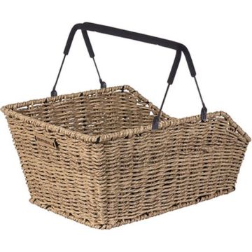 BASIL Fietsmand Cento Rattan Look met MIKsysteem 47 x 34 x 26 cm seagrass