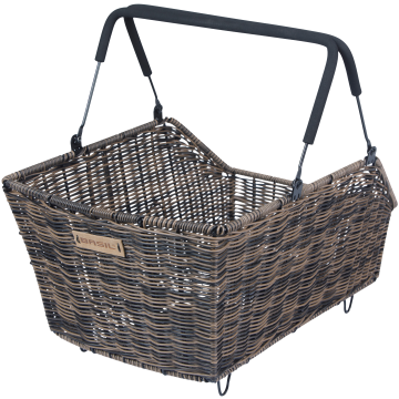 BASIL Fietsmand Cento Rattan look Multi System 41 x 25 x 12 cm bruin