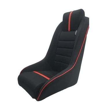 AutoStyle Sportstoel 'Classic RS' - Zwart/Rood - Vaste rugleuning + Geïntegreerde hoofdsteun - incl. sledes
