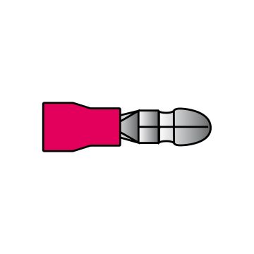 Carpoint Rondstekker 547 Rood Ø 4.0mm Blister 10 Stuks