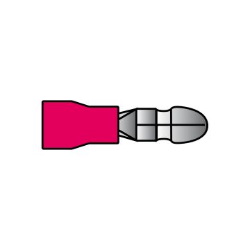 Carpoint Rondstekker 547 Rood Ø 4.0mm Blister 10 Stuks