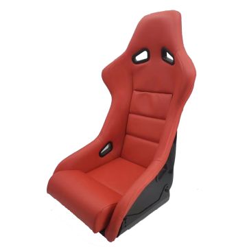 AutoStyle Sportstoel 'BS1' - Rood Kunstleder - Vaste polyester rugleuning - incl. sledes