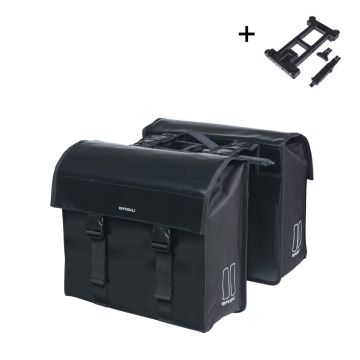 BASIL Dubbele fietstas Urban Load MIK 53 liter zwart