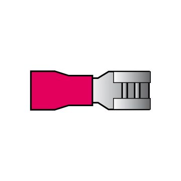 Carpoint Vlakstekerhuls 741 Rood 4.8x0.5mm Blister 10 Stuks