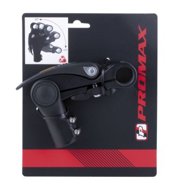 Promax Stuurpen verstelbaar met hevel 25,4 / 110 / 28,6 mm mat zwart