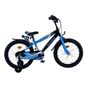 Volare Sportivo Kinderfiets Jongens 18 inch Blauw Zwart Twee Handremmen 2025