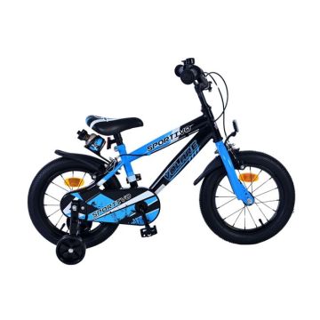 Volare Sportivo Kinderfiets Jongens 14 inch Blauw Zwart Twee Handremmen 2025