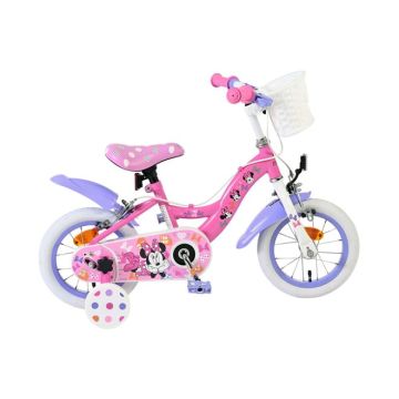 Disney Minnie Cutest Ever! Kinderfiets Meisjes 12 inch Roze Twee handremmen 2025