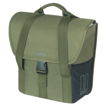BASIL Enkele fietstas GO 16 liter 15 x 29 x 34 cm donkergroen