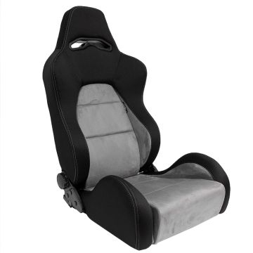 Sportstoel 'Eco Soft' Zwart/Grijs Dubbelzijdig verstelbare rugleuning incl. sledes
